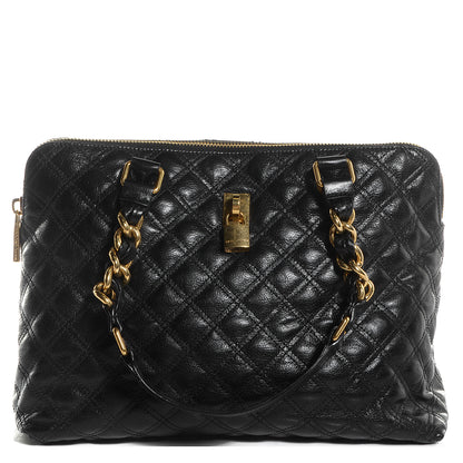 Marc Jacobs Leather Quilted Karlie Satchel Black 1 of 9