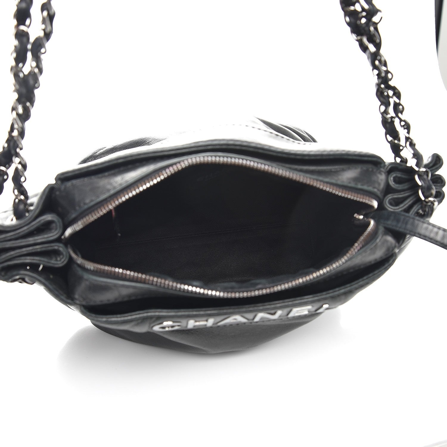 Chanel Lambskin Lax Accordion Hobo Black 5 of 14