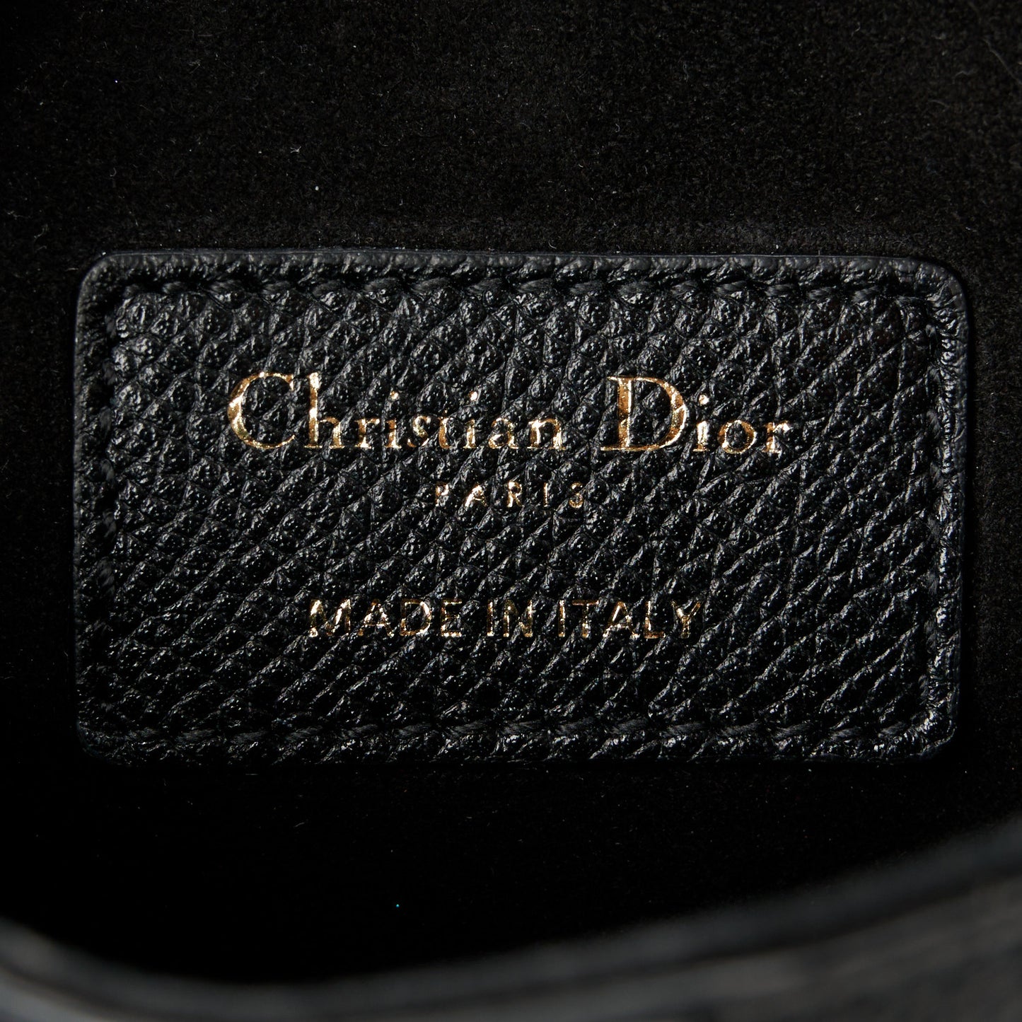 Grained Calfskin Mini Saddle Bag Black