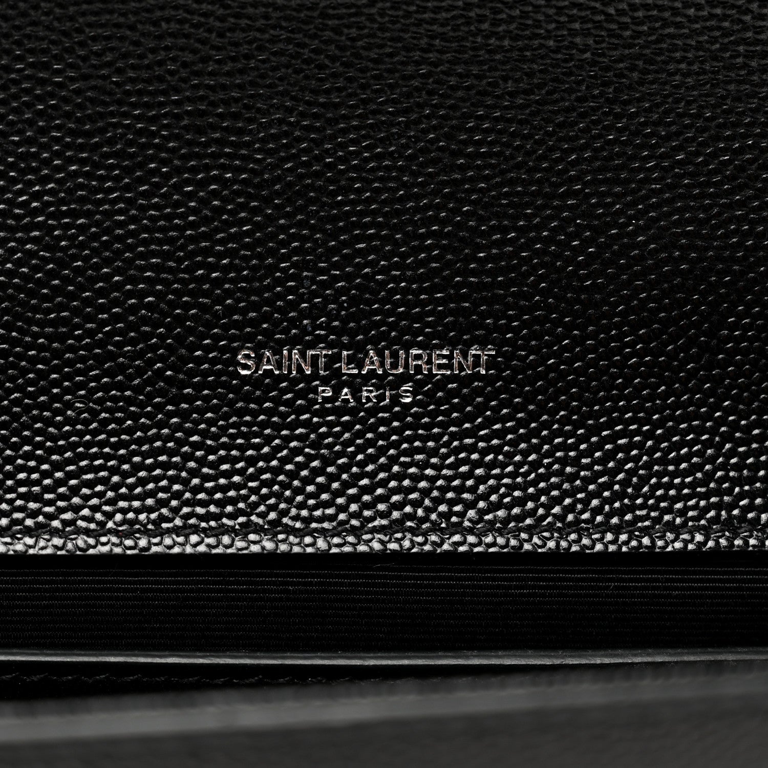 Saint Laurent Grain De Poudre Monogram Cassandre Clutch Black 6 of 8
