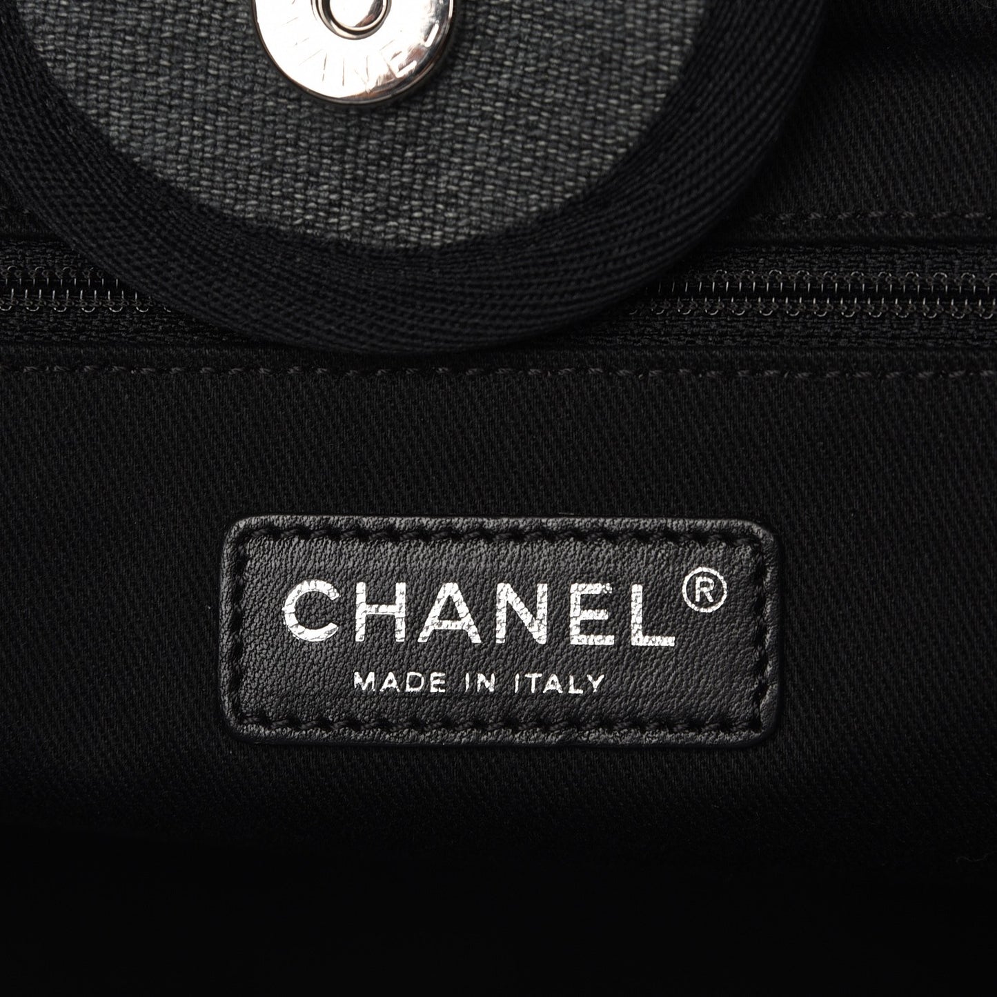 Canvas Large Deauville Tote Dark Grey