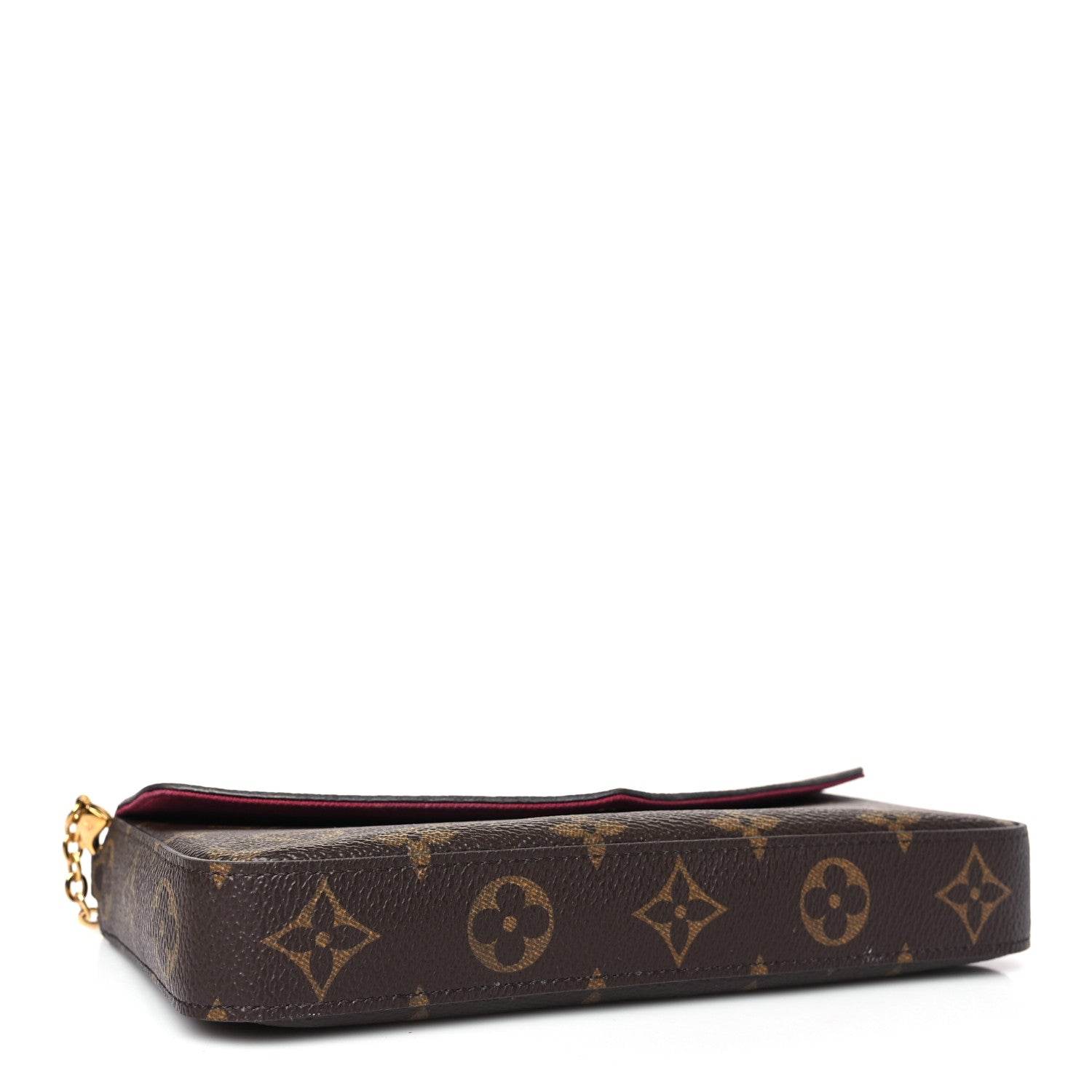 Louis Vuitton Monogram Pochette Felicie Chain Wallet Fuchsia 4 of 9