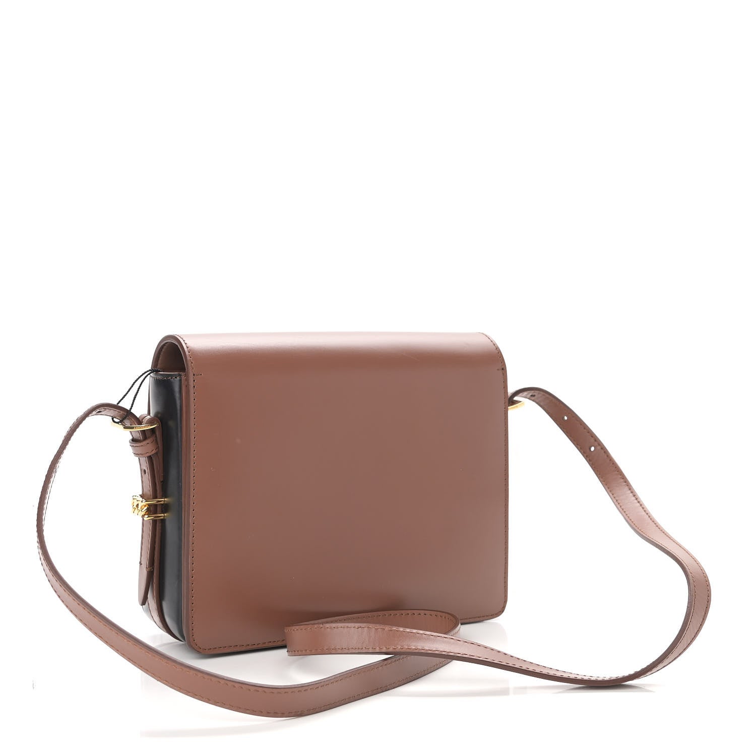 Burberry Smooth Calfskin Two Tone Small Grace Bag Malt Brown Black 3 of 11