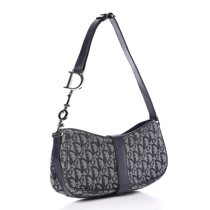 Christian Dior Monogram Charm Shoulder Bag Navy 3 of 21