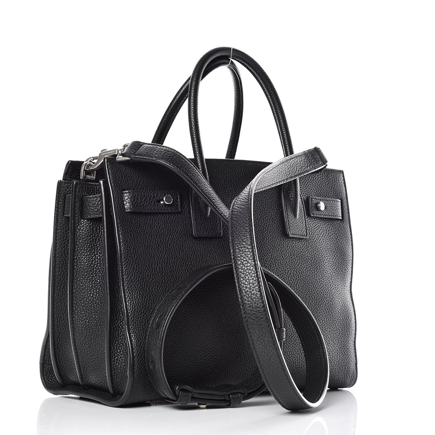 Grained Calfskin Baby Sac De Jour Souple Black