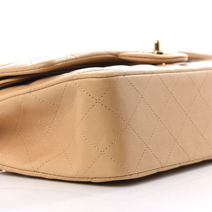 Chanel Lambskin Quilted Medium Double Flap Beige 5 of 9