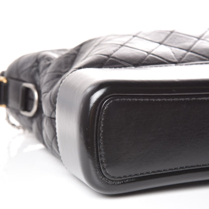 Chanel Aged Calfskin Quilted Large Gabrielle Hobo Black 9 of 18