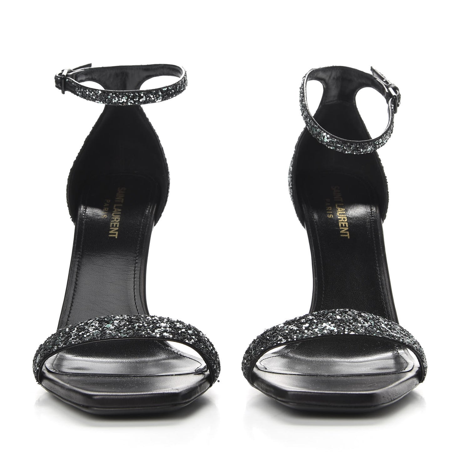Glitter Amber 105 Ankle Strap Sandals 39 Black