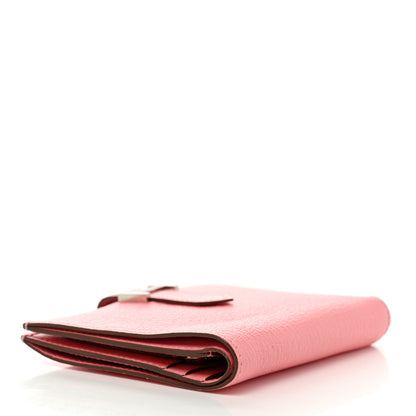 Hermes Chevre Mysore Bearn Compact Wallet Rose Confetti 4 of 7