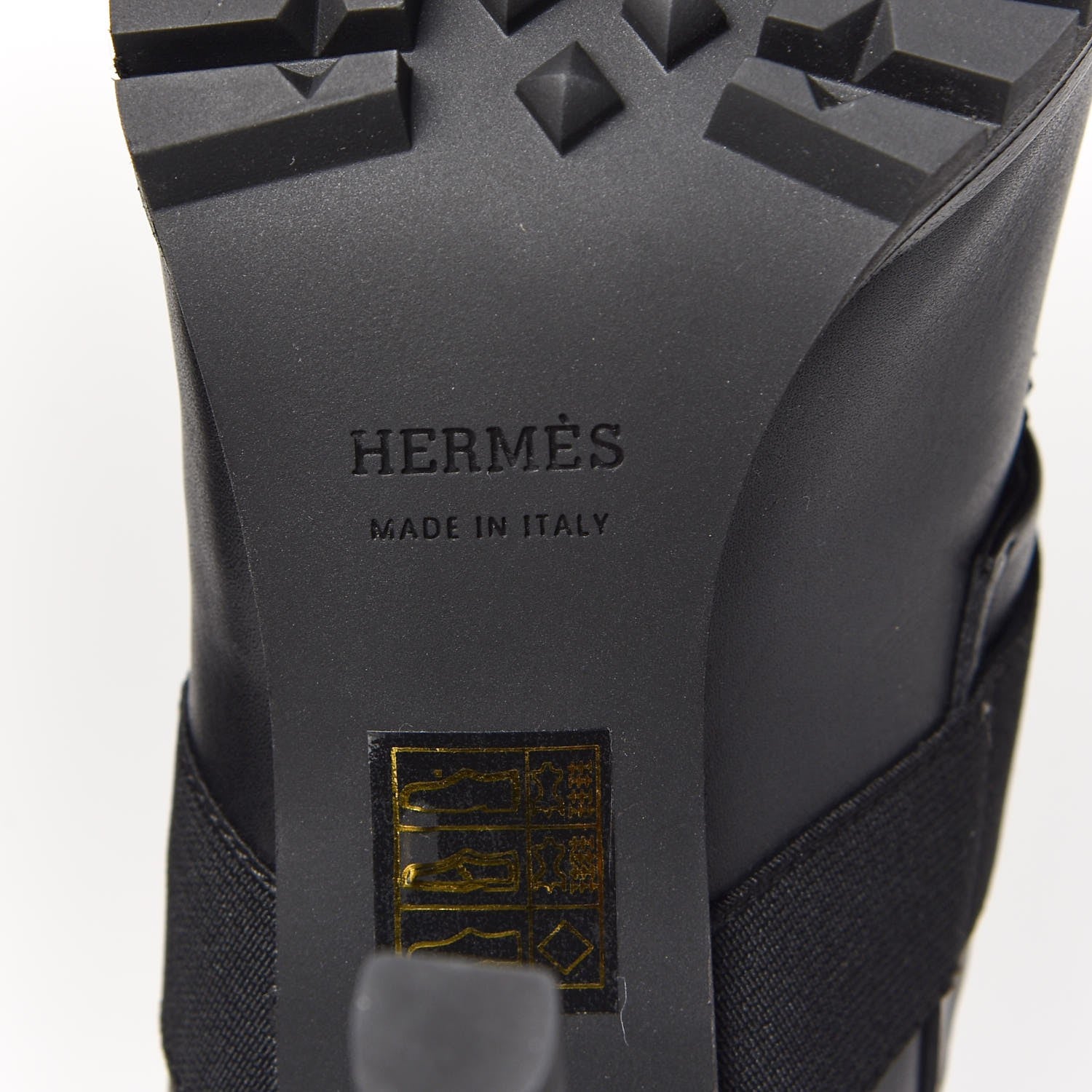 Hermes Tuscan Calfskin Technical Canvas Spicy Derby Ankle Boots 36.5 Black 6 of 8
