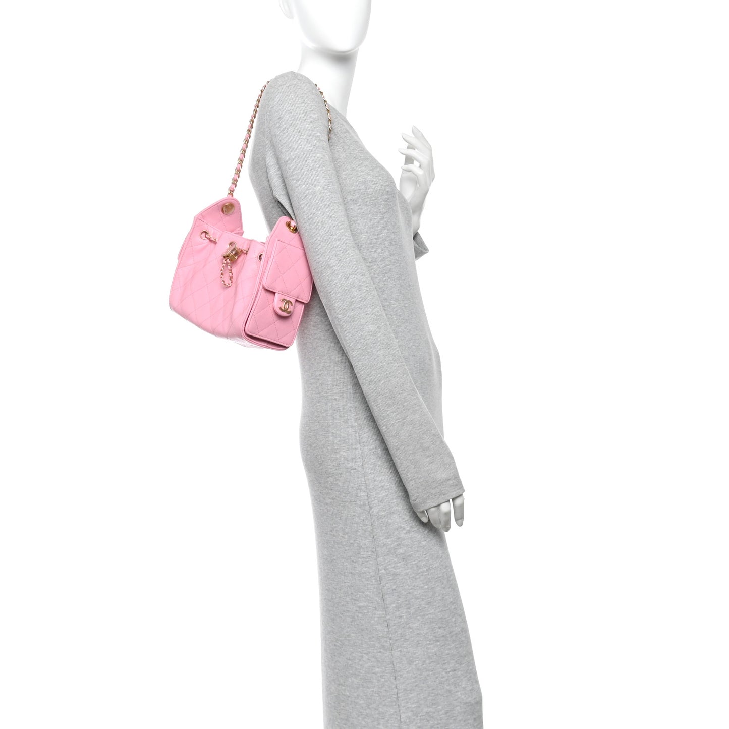 Caviar Quilted Mini Chanel 25 Handbag Pink