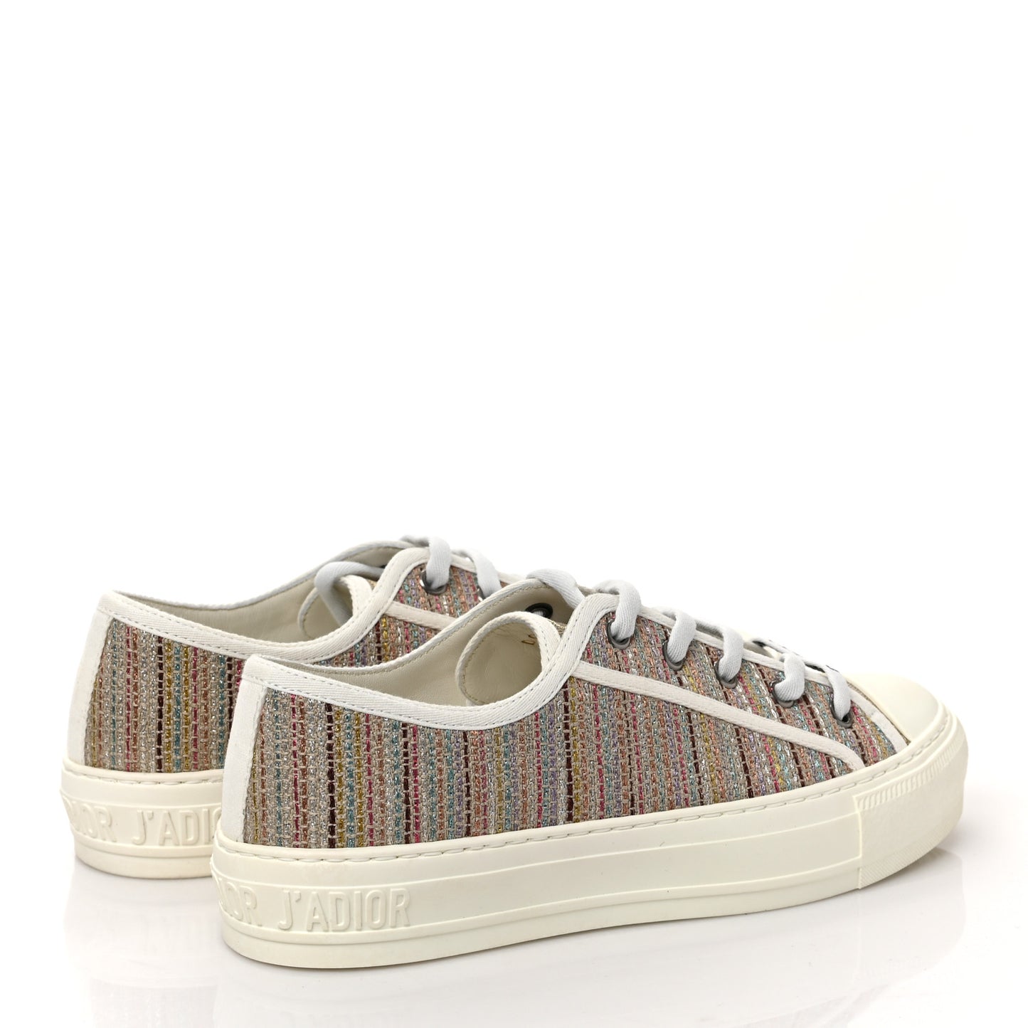 Romance Lurex Walk'N'Dior Low Top Sneakers 36.5 Multicolor