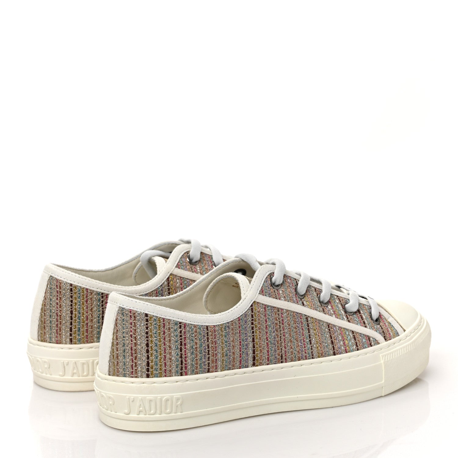 Christian Dior Romance Lurex Walk'N'Dior Low Top Sneakers 36.5 Multicolor 4 of 12