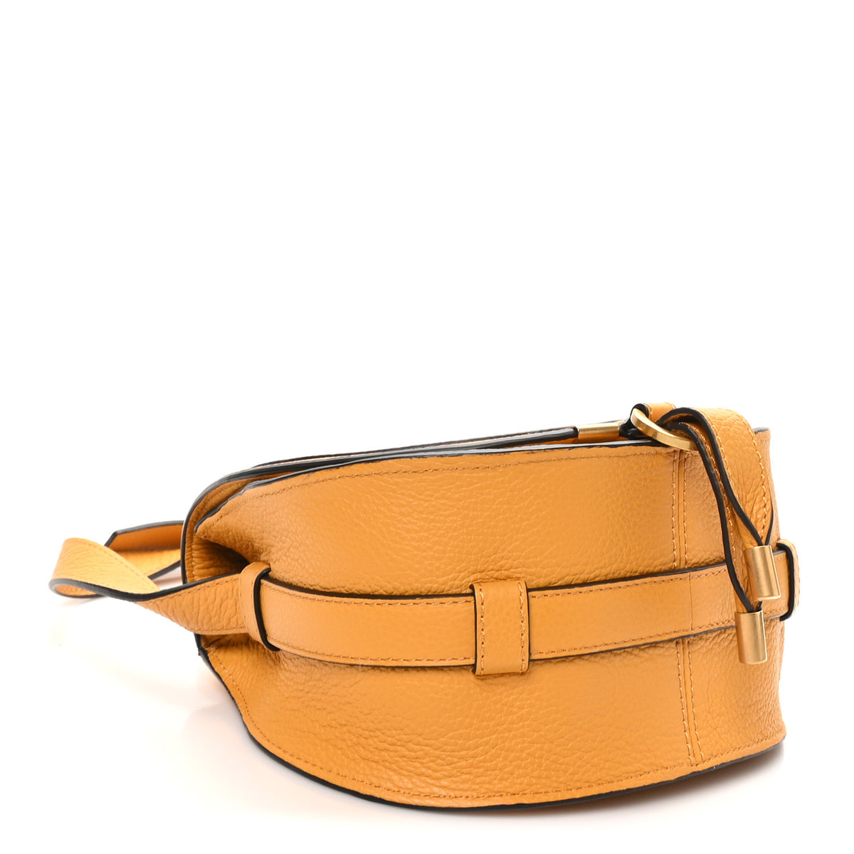 Chloe Grained Calfskin Small Marcie Saddle Bag Sunflower 3 of 8