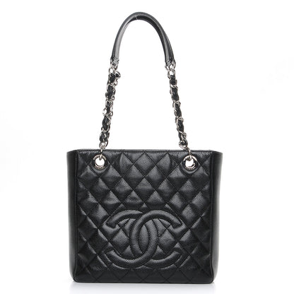 Chanel Caviar Quilted Petit Shopping Tote PST Black 1 of 7