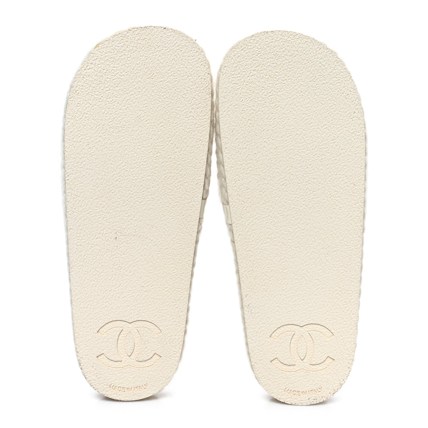Braided Knit CC Mules 40 Ecru