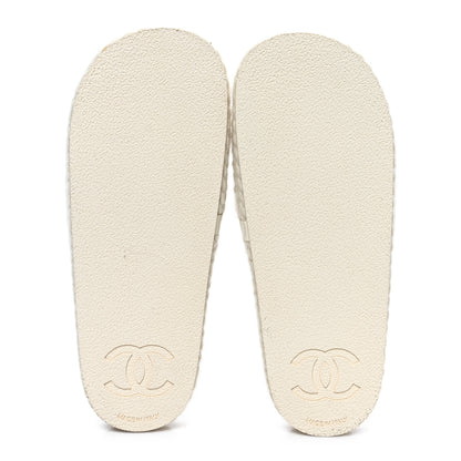 Chanel Braided Knit CC Mules 40 Ecru 5 of 9