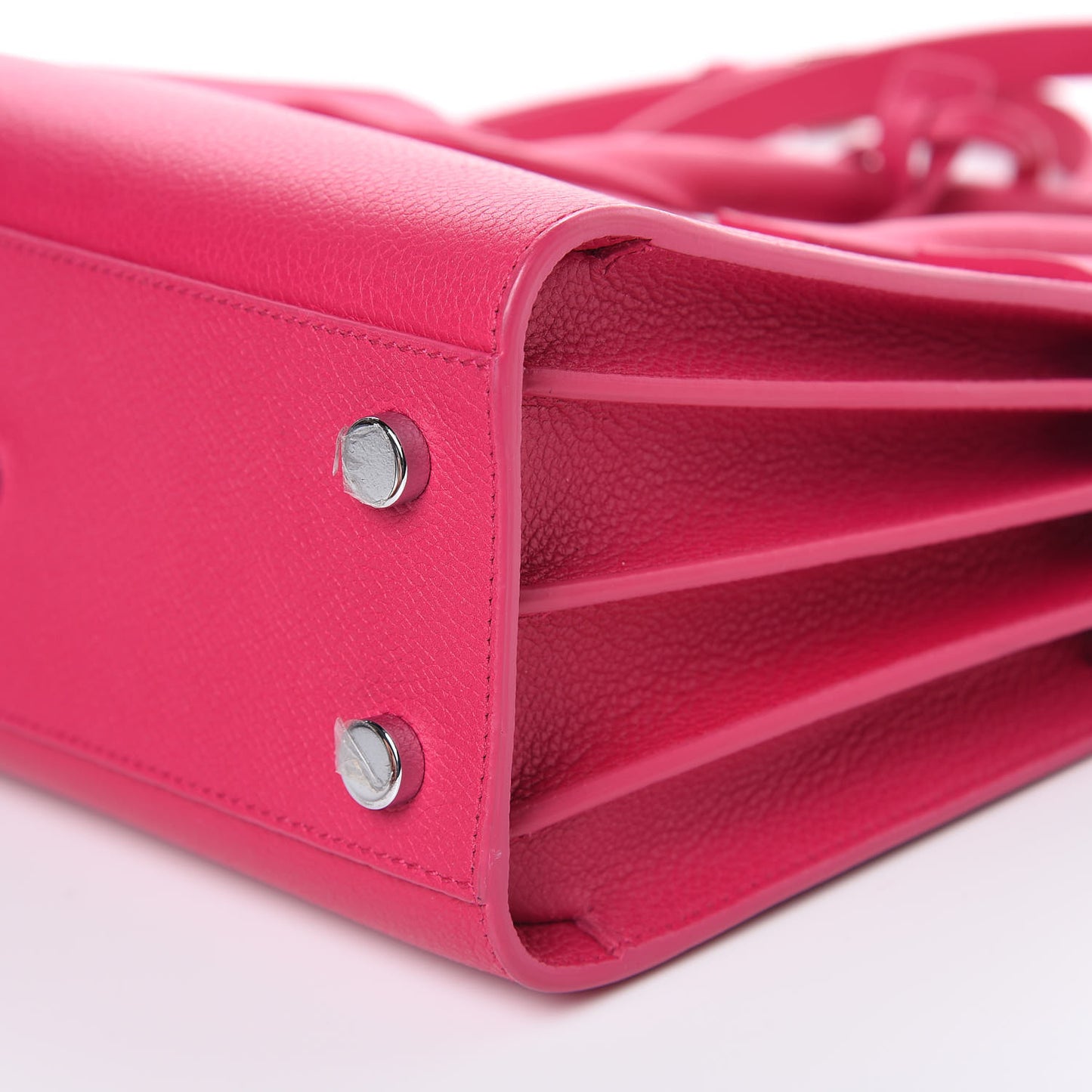 Grained Calfskin Nano Sac De Jour Fuchsia