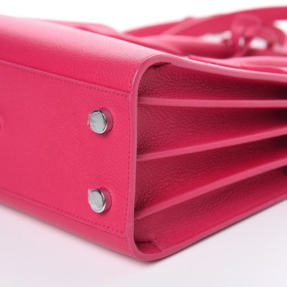 Saint Laurent Grained Calfskin Nano Sac De Jour Fuchsia 8 of 11