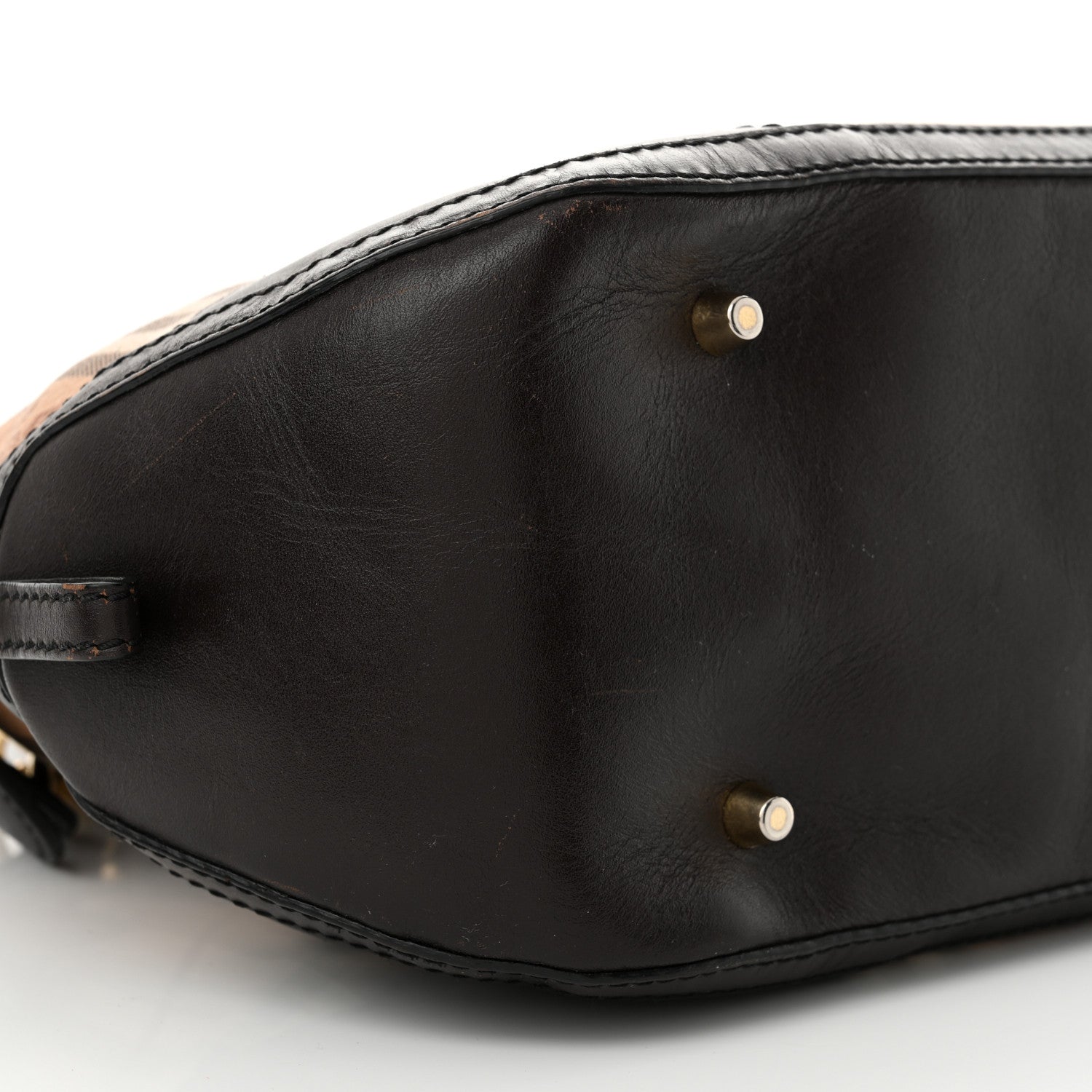 Burberry Haymarket Check Small Orchard Bowling Bag Chocolate 9 of 15