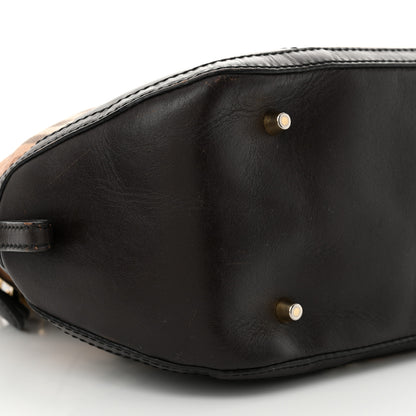 Burberry Haymarket Check Small Orchard Bowling Bag Chocolate 9 of 15