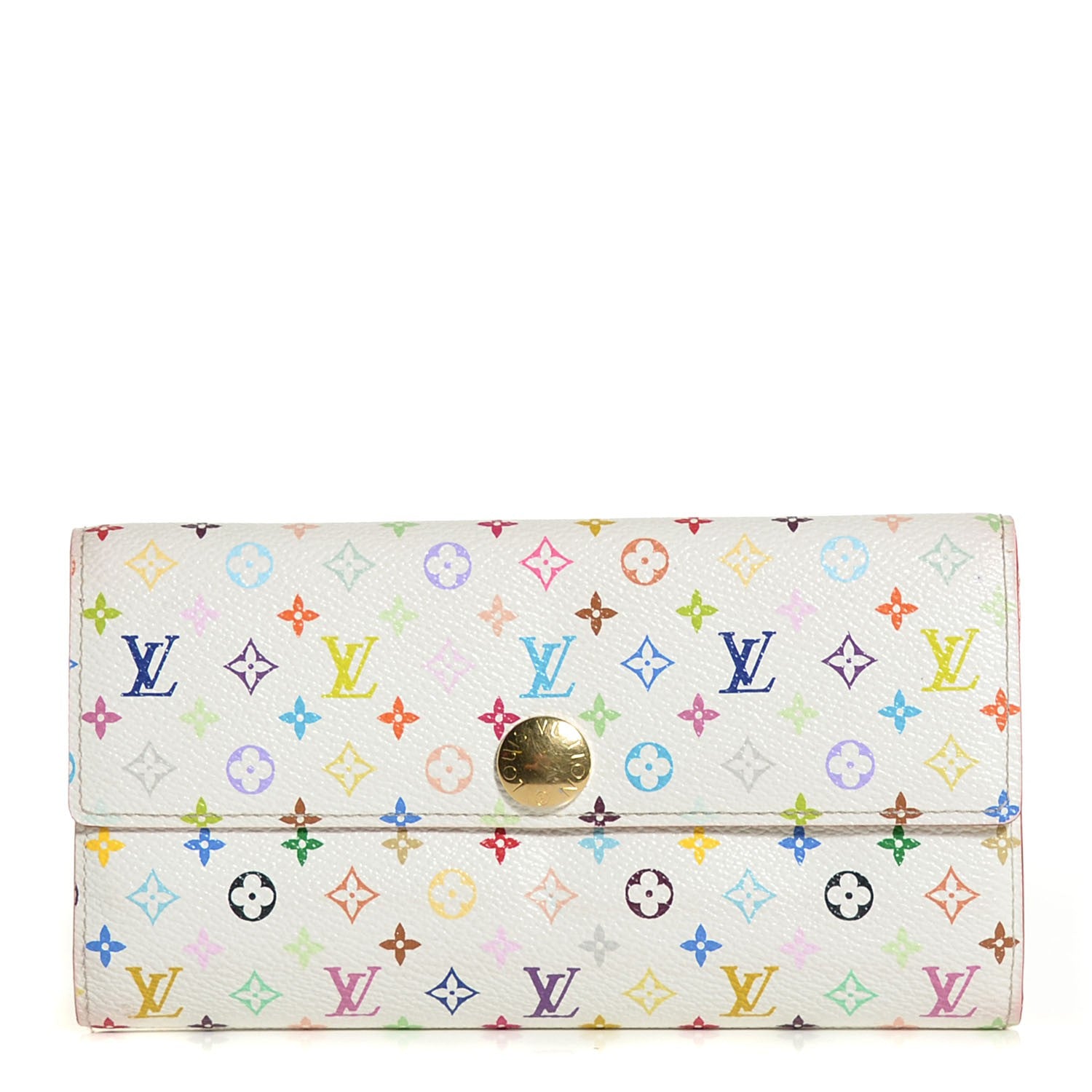 Louis Vuitton Monogram Multicolor Sarah Wallet White Citron 1 of 8