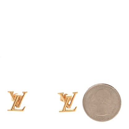 Louis Vuitton Metal LV Iconic Earrings Gold 2 of 5