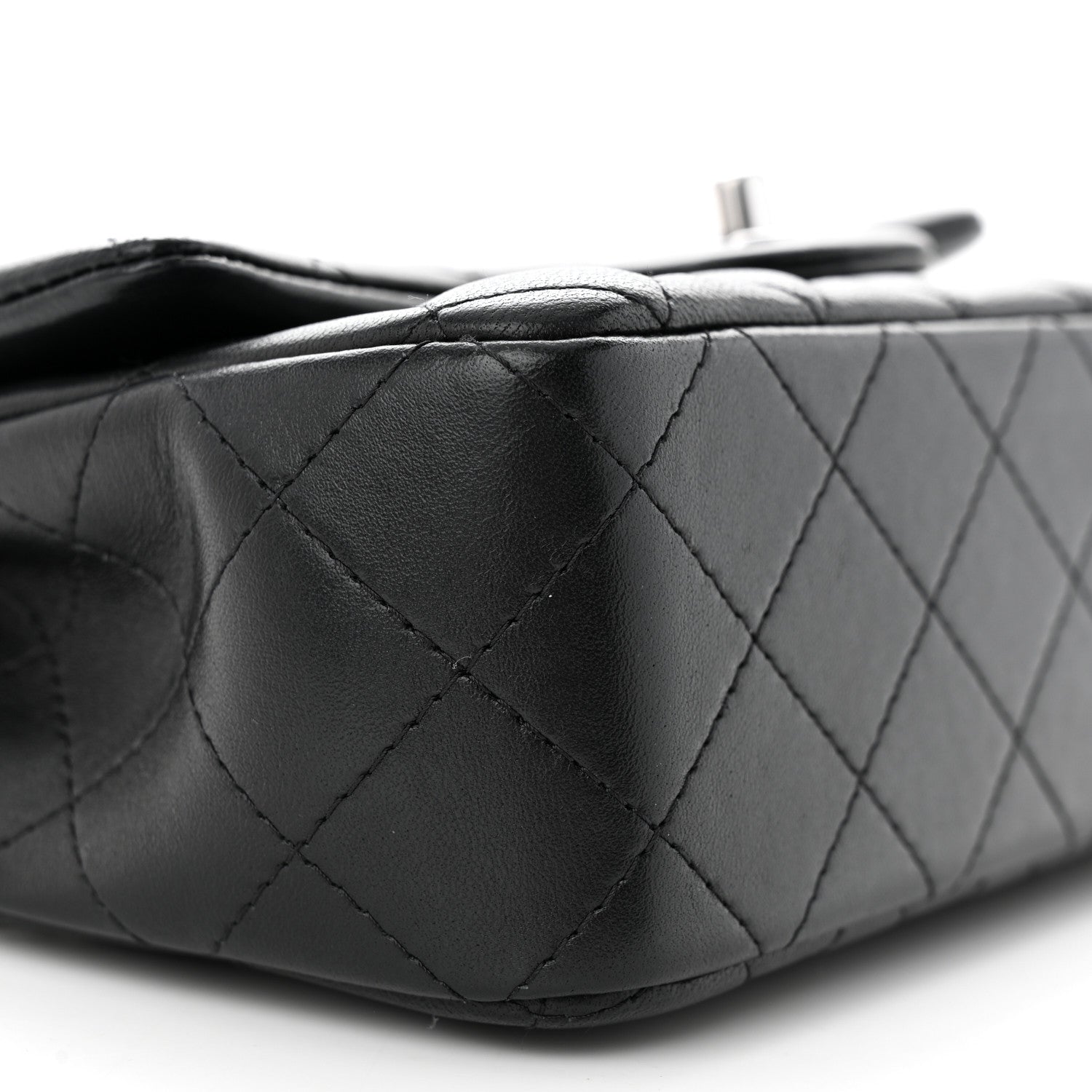 Chanel Lambskin Quilted Mini Rectangular Flap Black 9 of 11