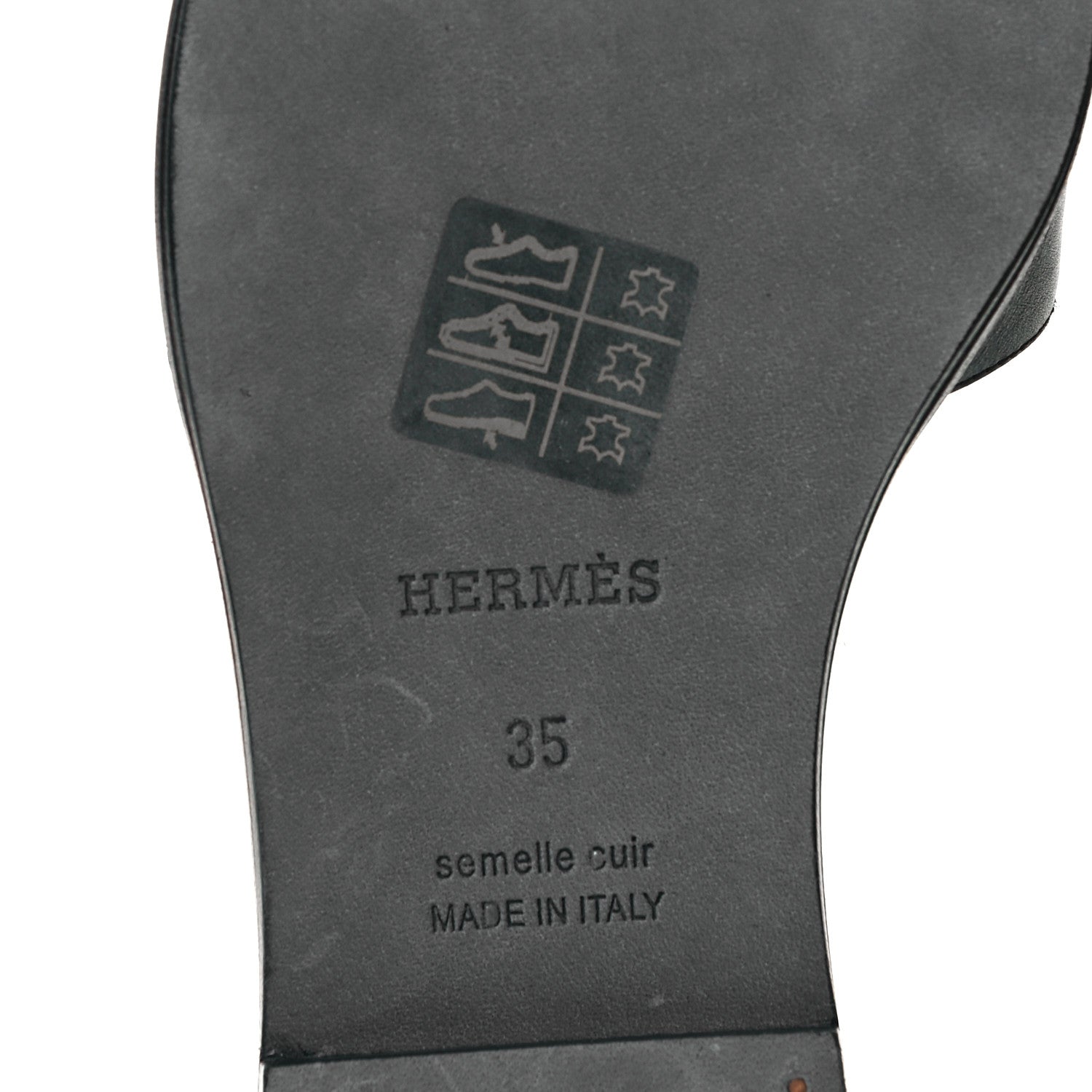 Hermes Calfskin View Sandals 35 Black 7 of 9