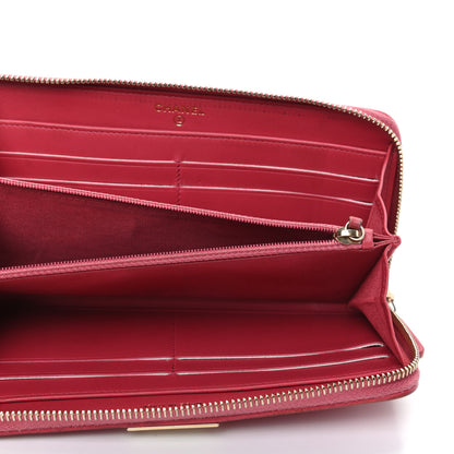 Chanel Grained Calfskin Quilted Label Zip Around Wallet Pink 5 of 9