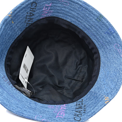 Chanel Denim Mood Cloche Bucket Hat L Blue 7 of 8