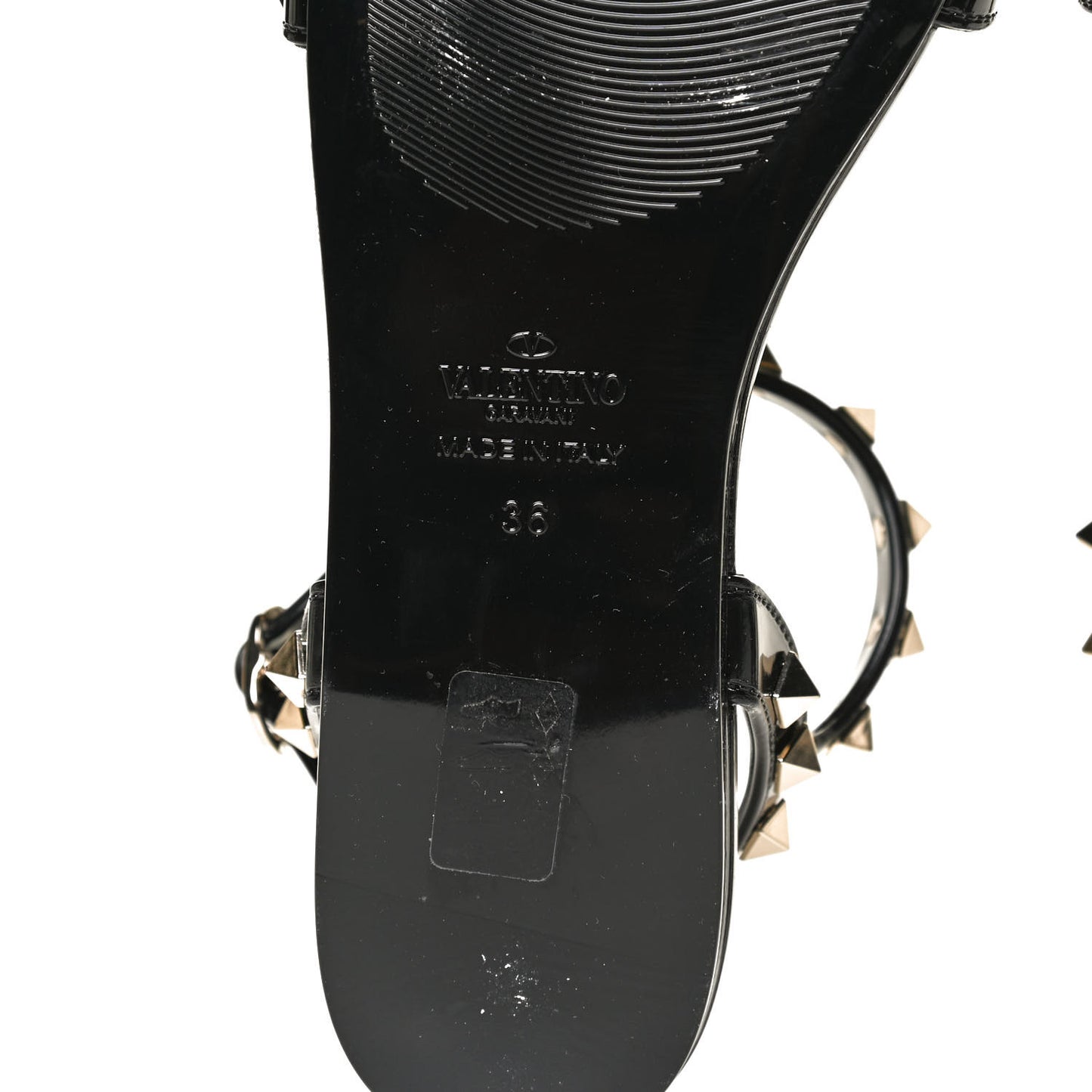PVC Jelly Rockstud Caged Sandals 36 Black