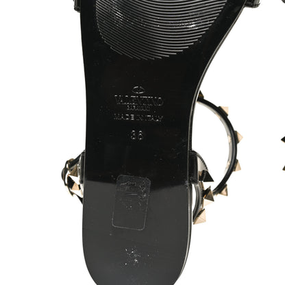 Valentino Garavani PVC Jelly Rockstud Caged Sandals 36 Black 16 of 22