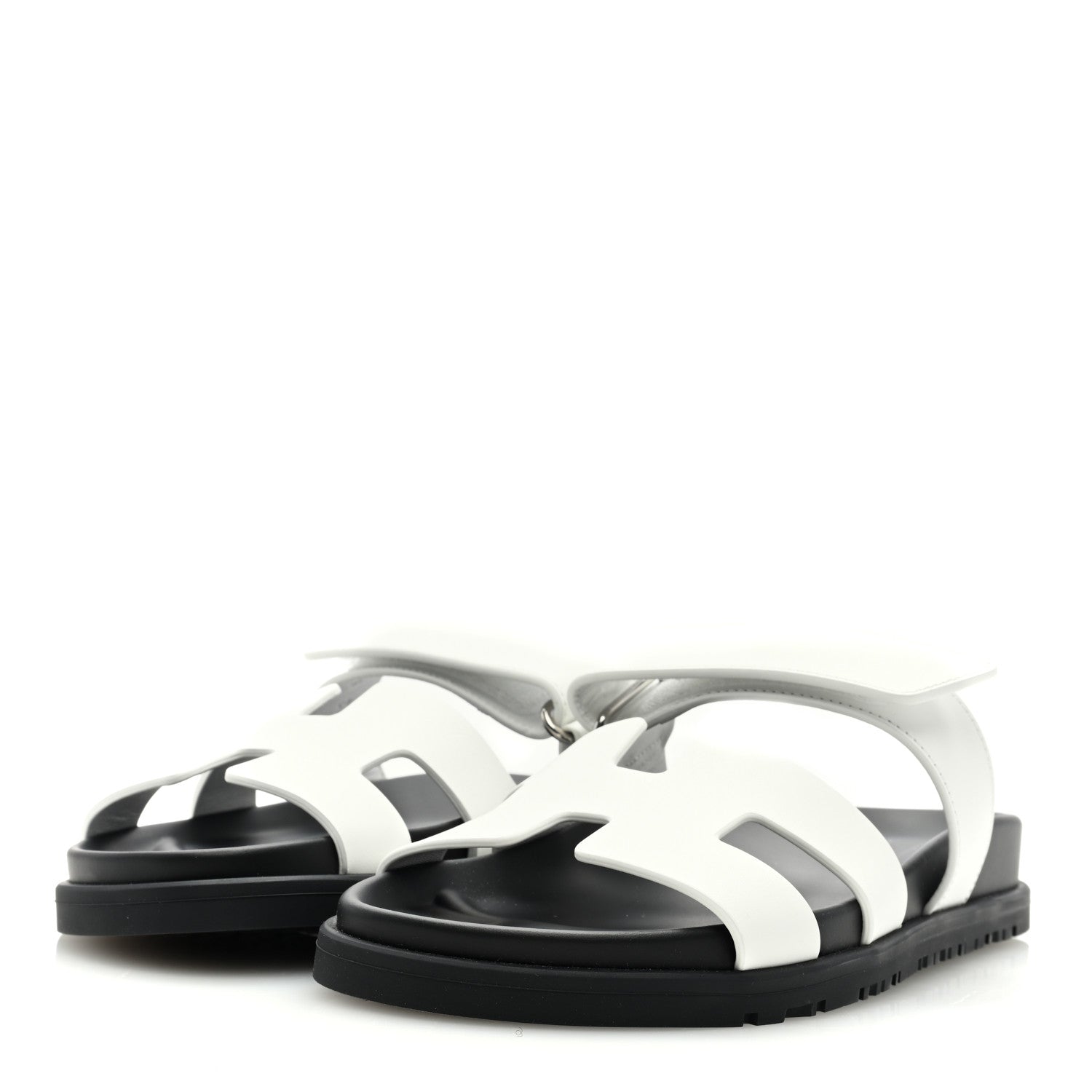 Hermes Calfskin Womens Chypre Sandals 35 White 2 of 7