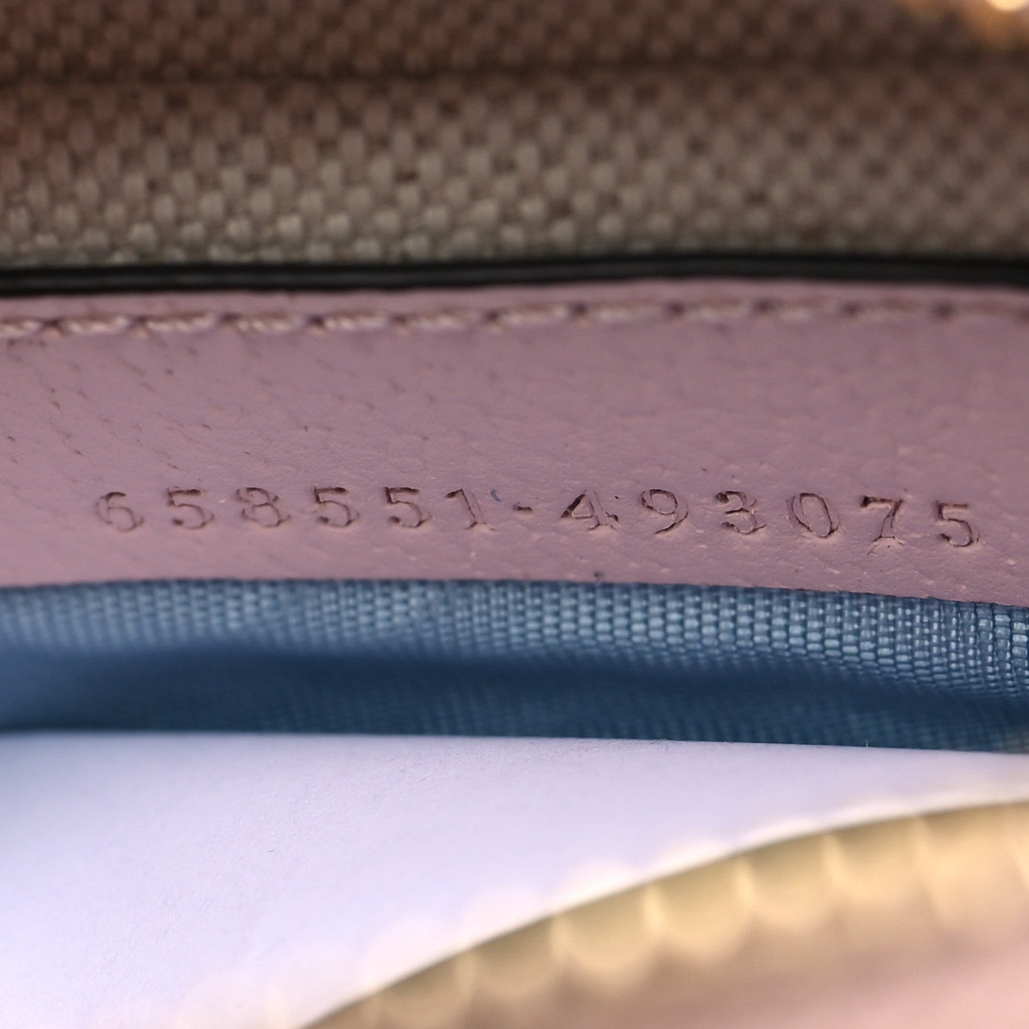 Gucci Monogram Jumbo GG Textured Dollar Calfskin Mini Ophidia Half Moon Hobo Beige Perfect Pink 7 of 11