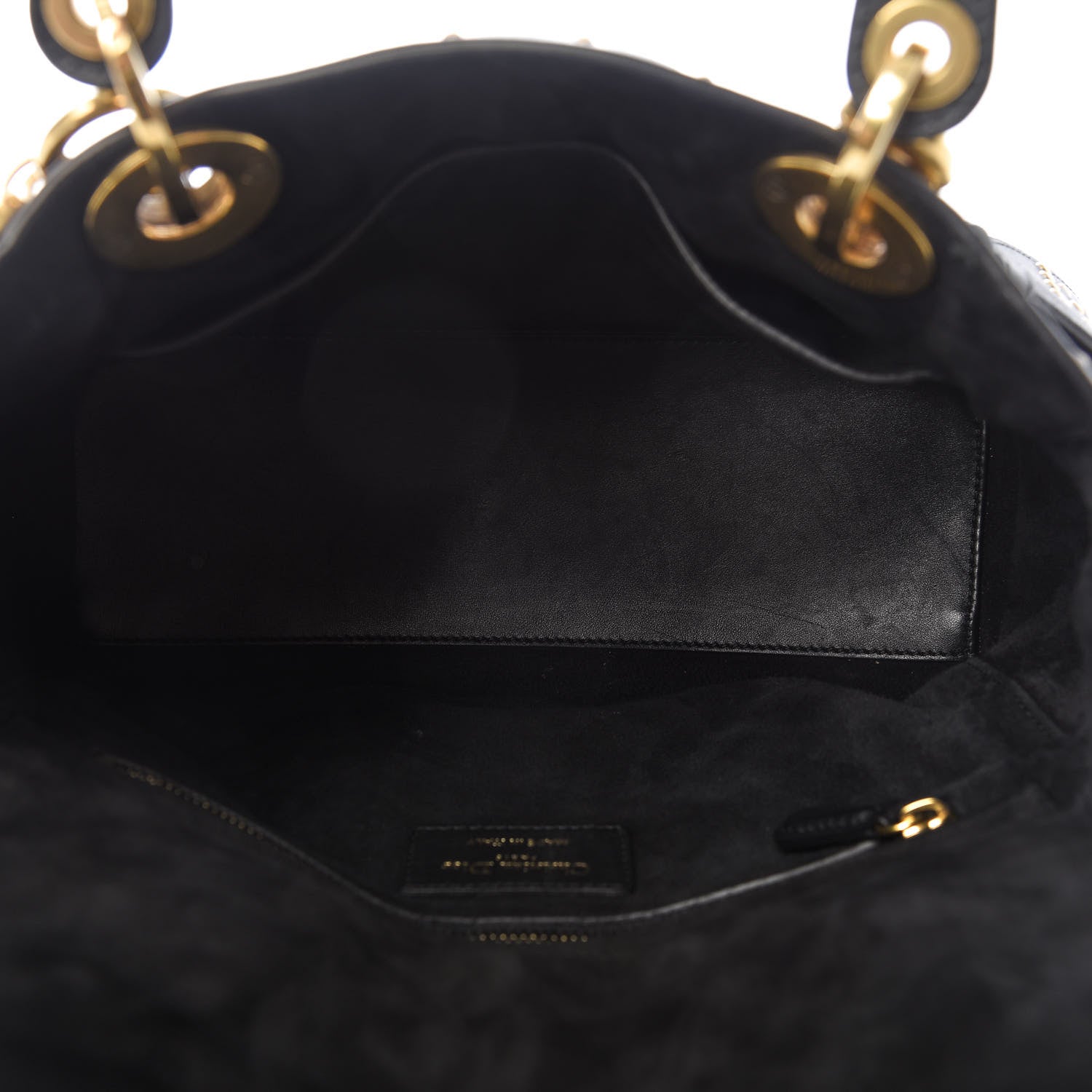 Christian Dior Calfskin Cannage Studded Medium Supple Lady Dior Black 5 of 9
