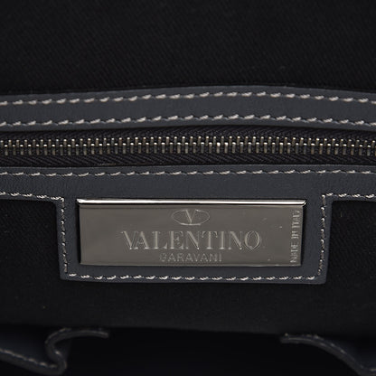 Valentino Garavani Mens Calfskin Rockstud Briefcase Grey 6 of 12
