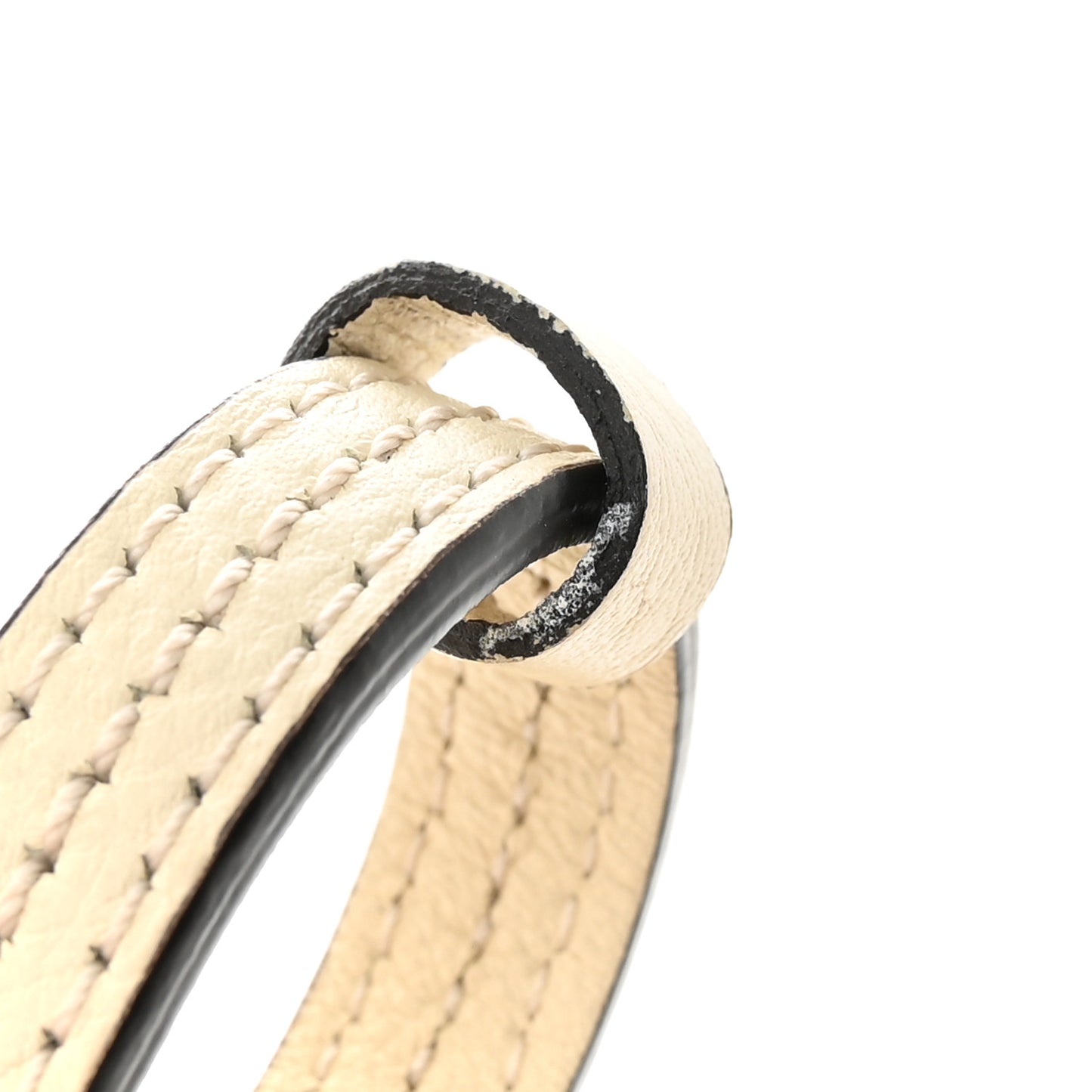 Calfskin Suede Small Nile Bracelet Bag Off White