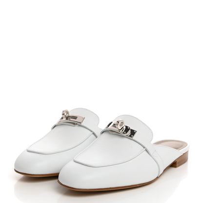 Hermes Calfskin Oz Mules 36.5 White 3 of 9