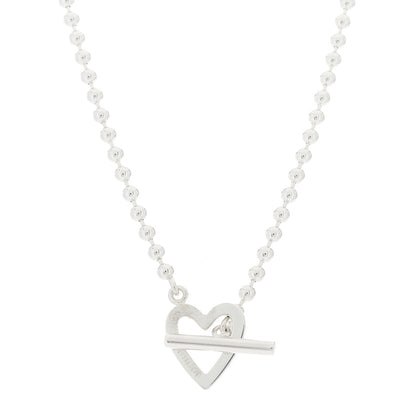 Gucci Sterling Silver Heart Toggle Necklace 1 of 5