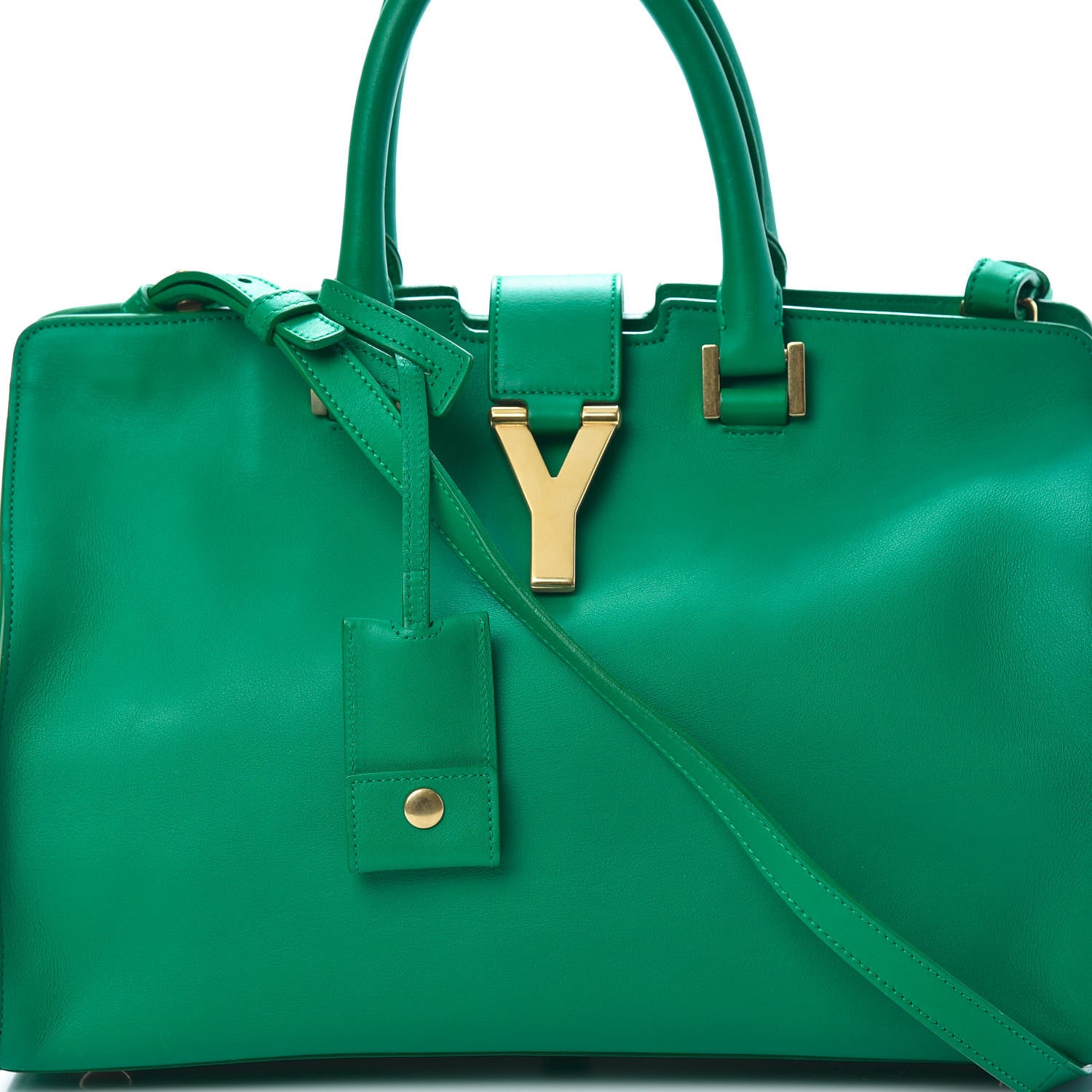 Saint Laurent Calfskin Small Classic Y Cabas Green 7 of 12