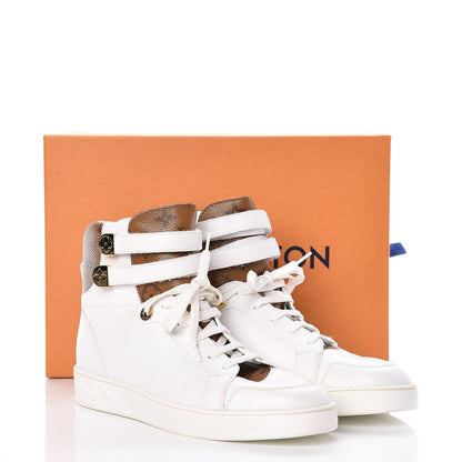 Louis Vuitton Calfskin Reverse Monogram Boombox High Top Sneakers 38.5 White 11 of 11