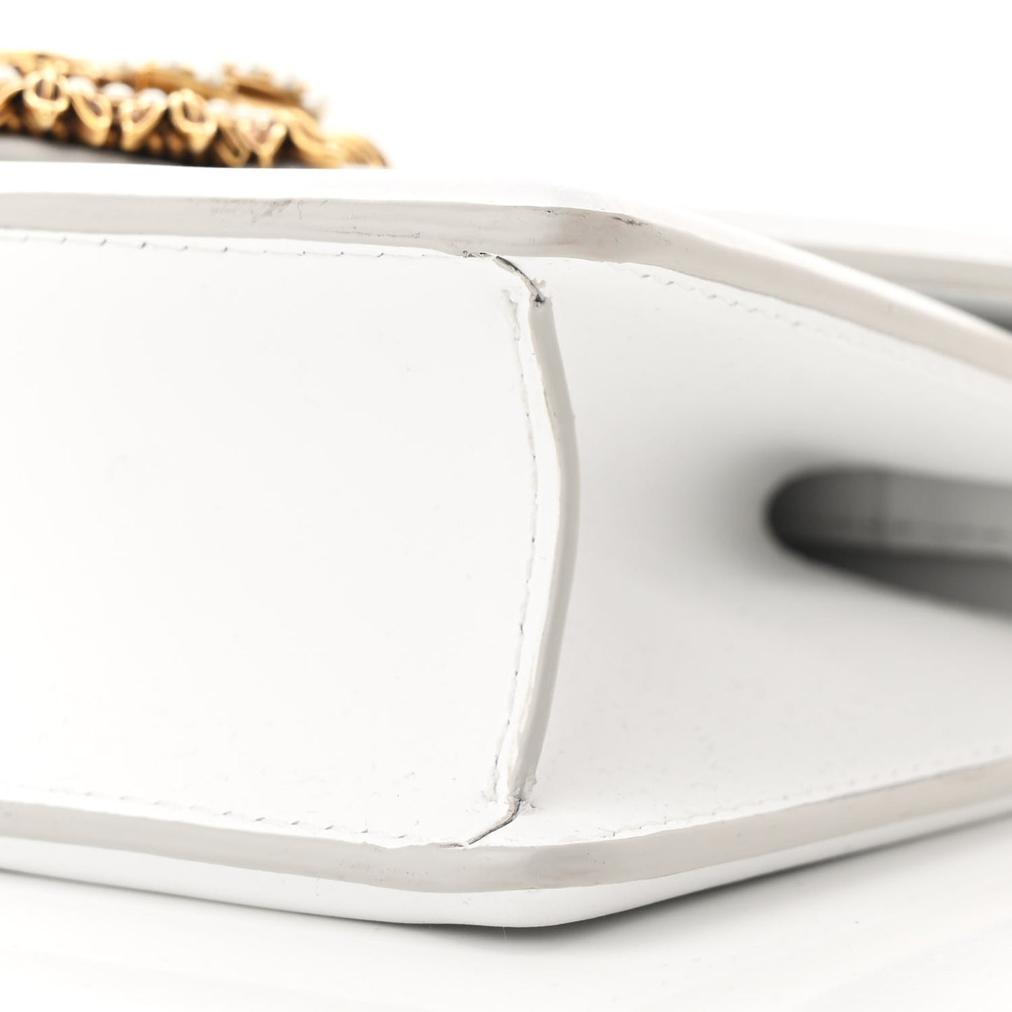 Smooth Calfskin Small Devotion Envelope Top Handle Bag White