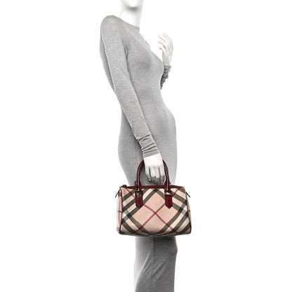 Burberry Patent Nova Check Chester Bowling Bag Raspberry Sorbet 2 of 12