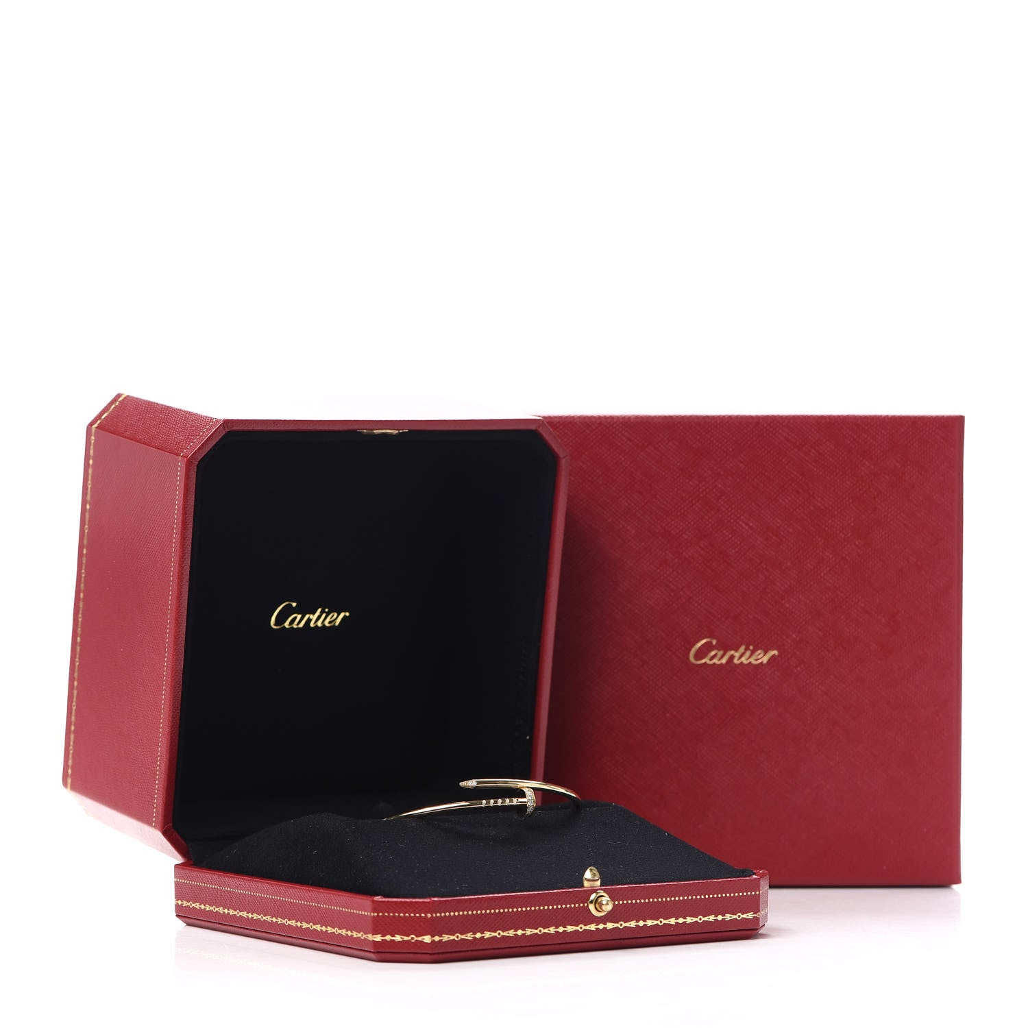 Cartier 18K Yellow Gold Diamond Small Juste Un Clou Bracelet 17 5 of 5