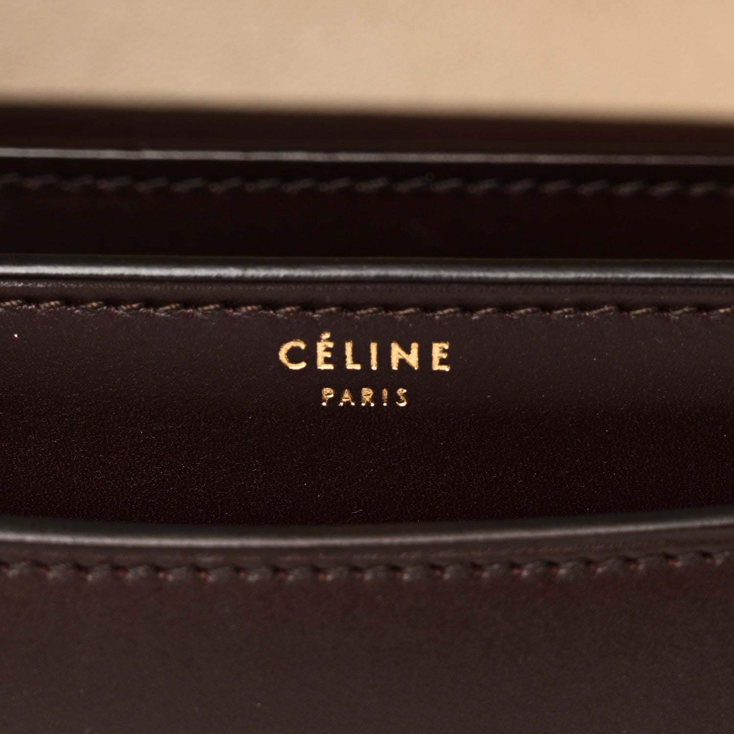 Celine Smooth Calfskin Medium Case Chain Flap Burgundy 6 of 10