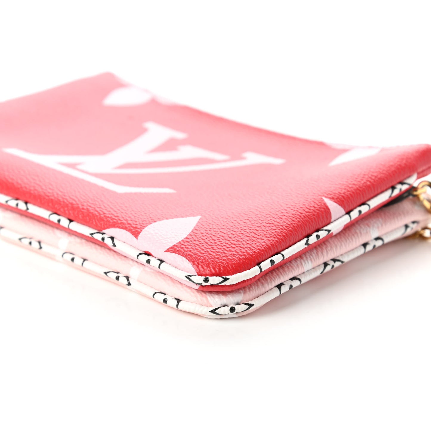 Monogram Giant Double Zip Pochette Rouge