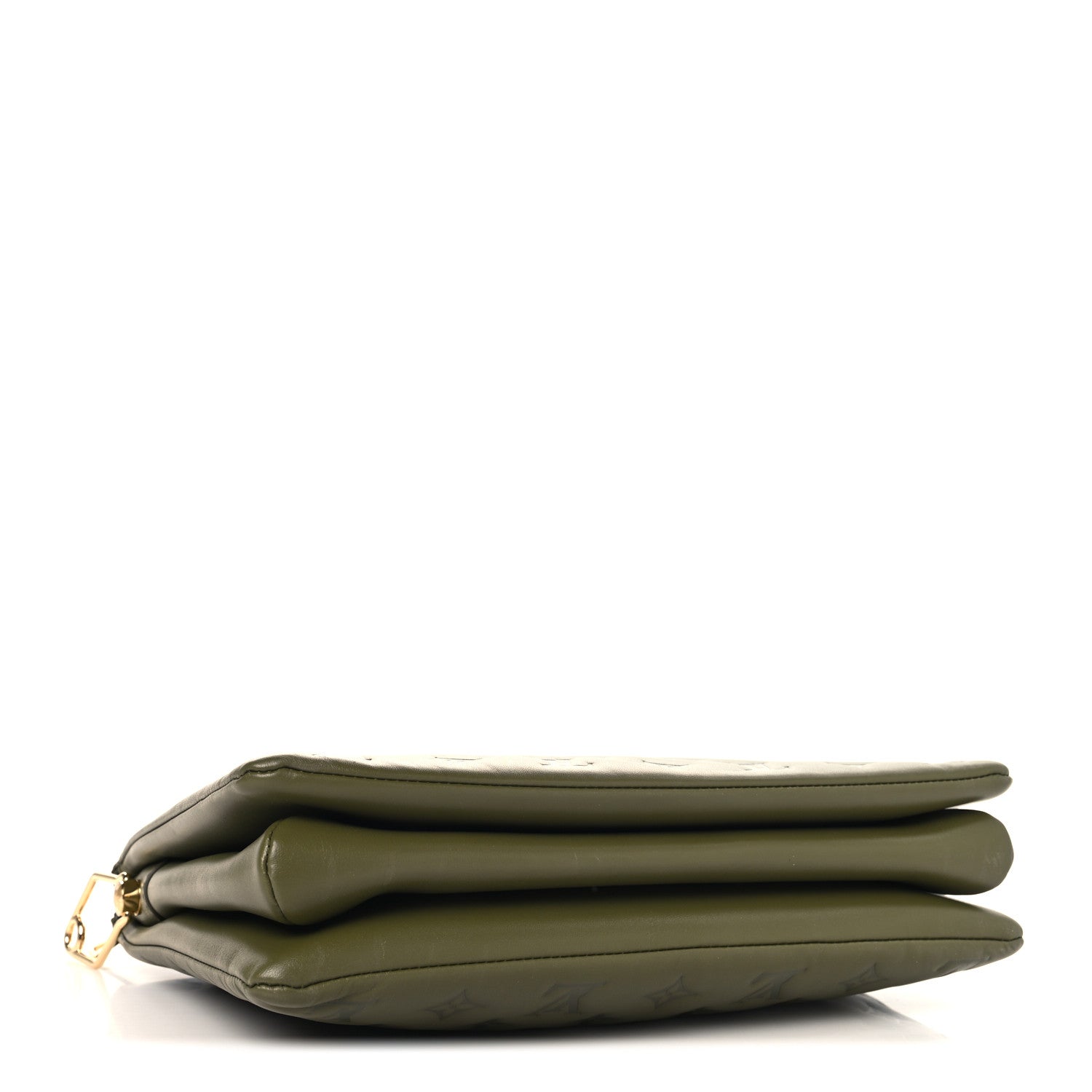 Louis Vuitton Lambskin Embossed Monogram Coussin MM Khaki 4 of 11