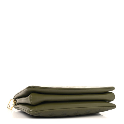 Louis Vuitton Lambskin Embossed Monogram Coussin MM Khaki 4 of 11