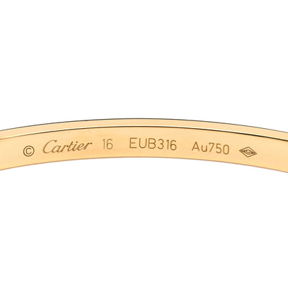 Cartier 18K Yellow Gold Small LOVE Bracelet 16 3 of 3